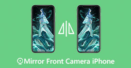 Speil foran kamera iPhone