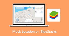 Pozorowana lokalizacja na BlueStacks