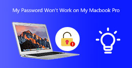 내 Mac에서 암호가 작동하지 않음