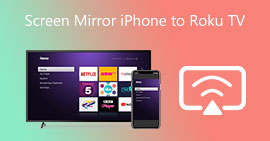 Skærmspejl iPhone Roku til TV