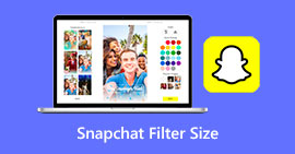 Snapchat-suodattimen koko
