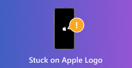 Utknął na logo Apple