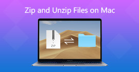 Zip og unzip filer på Mac S
