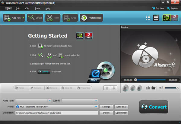 Aiseesoft MOV Converter screenshot