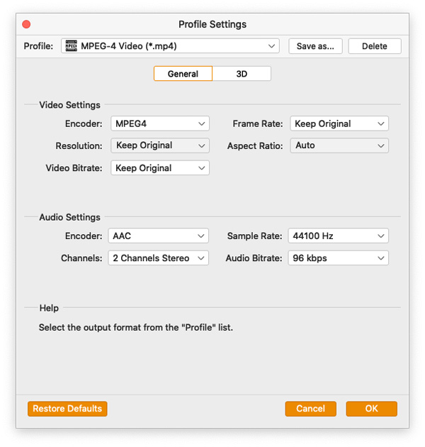 Output Profile