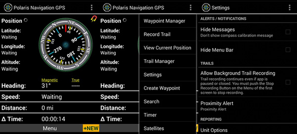 Polaris GPS-navigointi