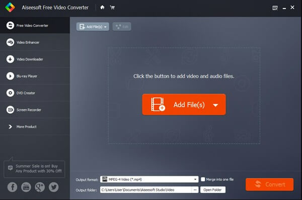 Aiseesoft gratis video-omzetter