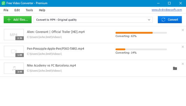 DVDVideoSoft Ingyenes Video Converter