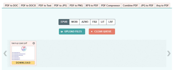 Konvertera PDF till ePub