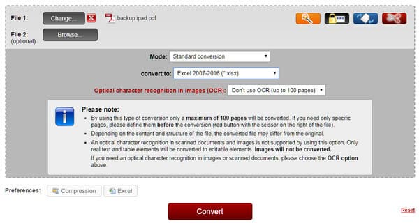 Převést PDF do aplikace Excel