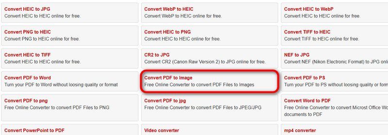 Converti PDF in opzione immagine
