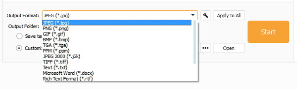 Choose PowerPoint Output Format