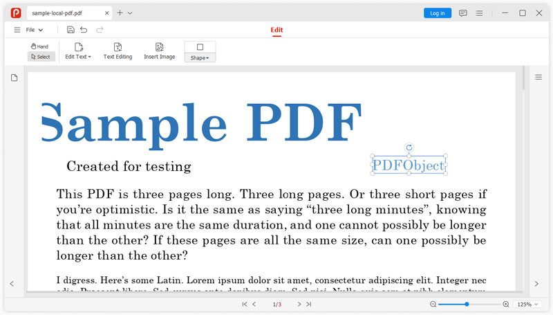 Move Text and Image in PDF