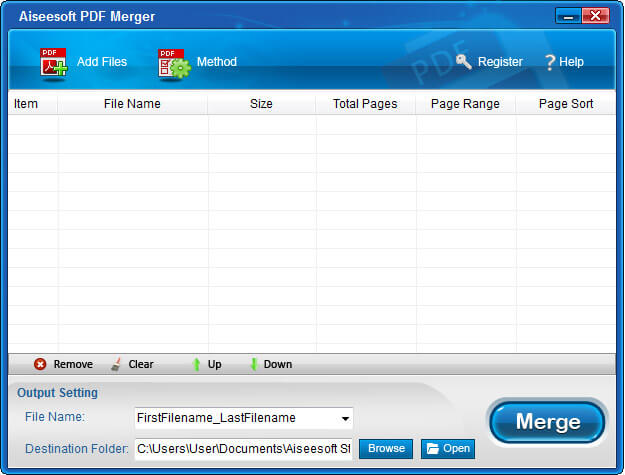 Aiseesoft PDF Merger screenshot