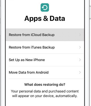 Restore iPhone from iCloud