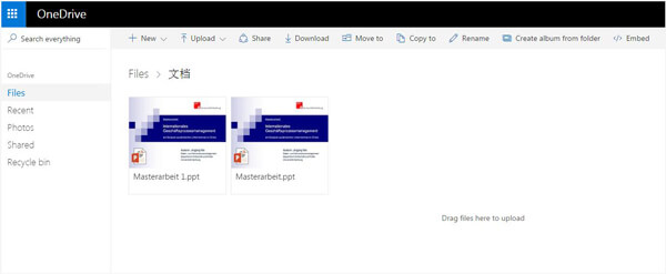 PowerPoint Online openen in OneDrive