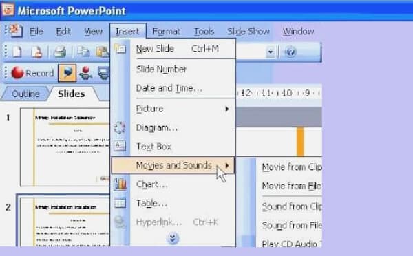 將音樂添加到PowerPoint 2007