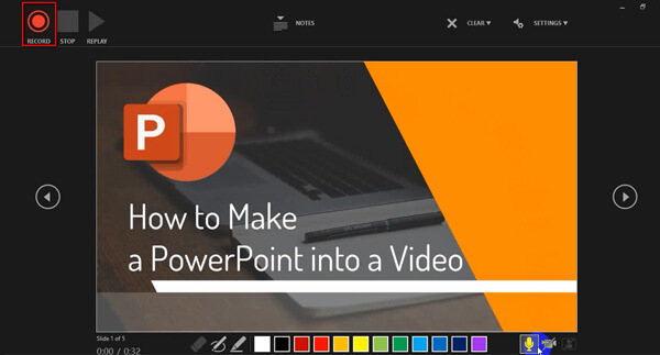 Optag med Powerpoint