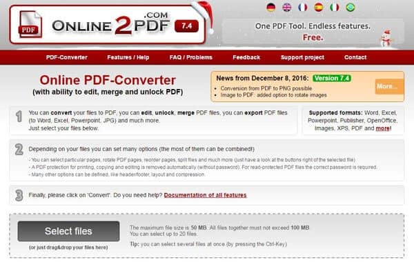 Convertitore online da PowerPoint a PDF