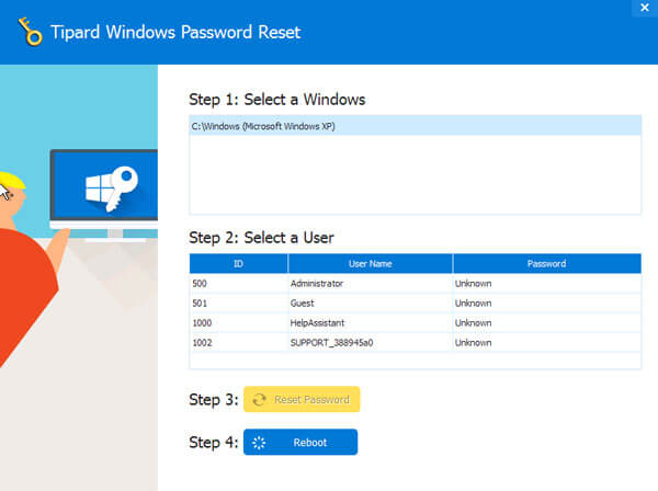 Nulstil Windows Password