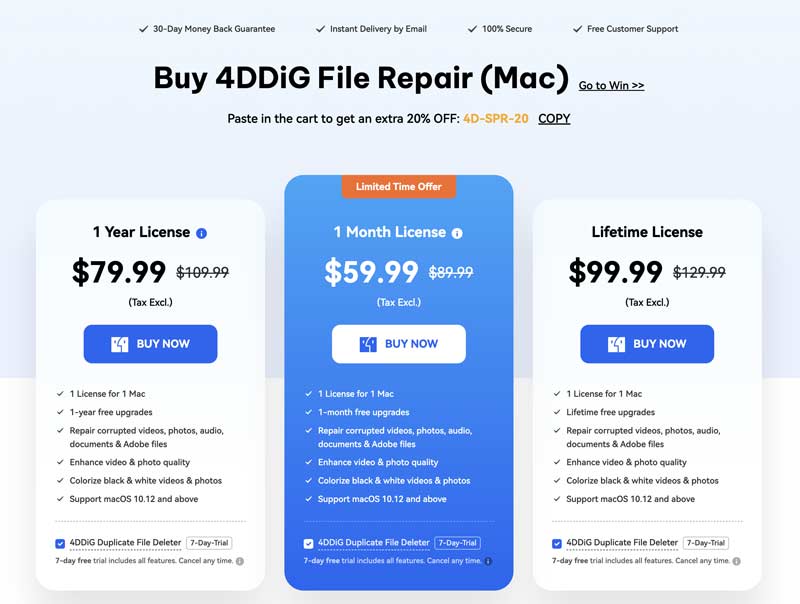 Buy 4ddig File Repair For Mac