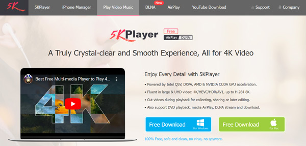 5KPlayer – Best Free Media Player for 4K UHD Playback on Windows