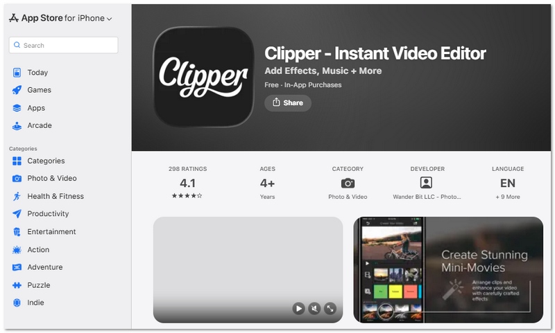 Clipper Editing Video App