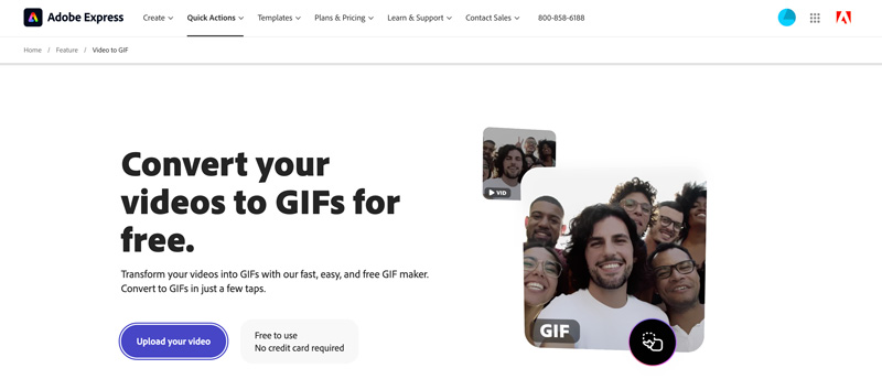 Adobe Express Video naar GIF Maker