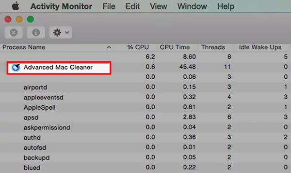 退出 Advanced Mac Cleaner