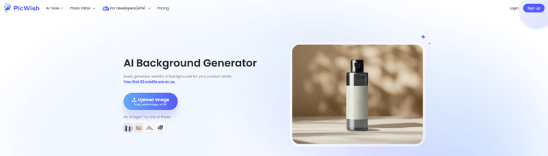Generatore di sfondo AI Picwish