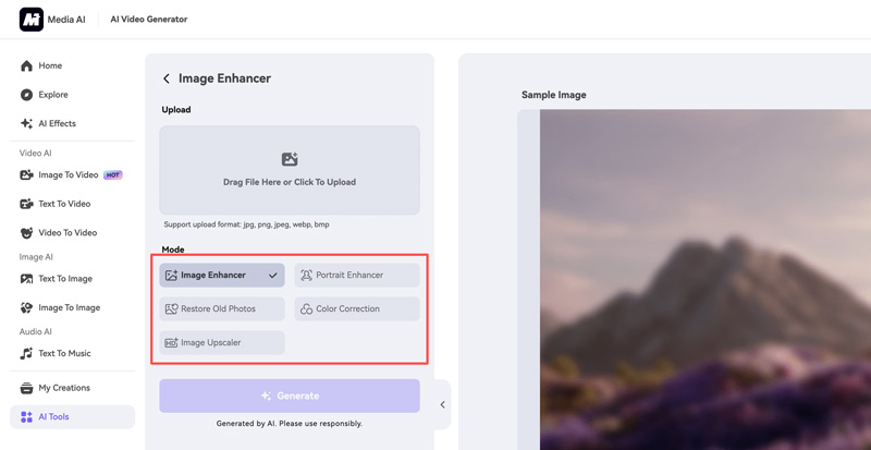 Ai Face Enhancer Media io Portrait Enhancer