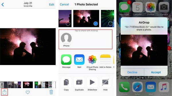 İPhone'da AirDrop