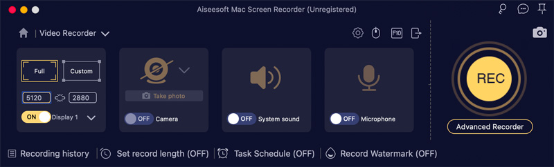 ASiseesoft MAC Screen Recorder Full Or Custom