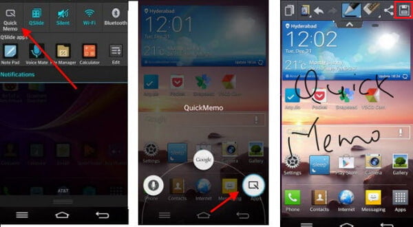 Use Quick Memo to Screenshot on LG