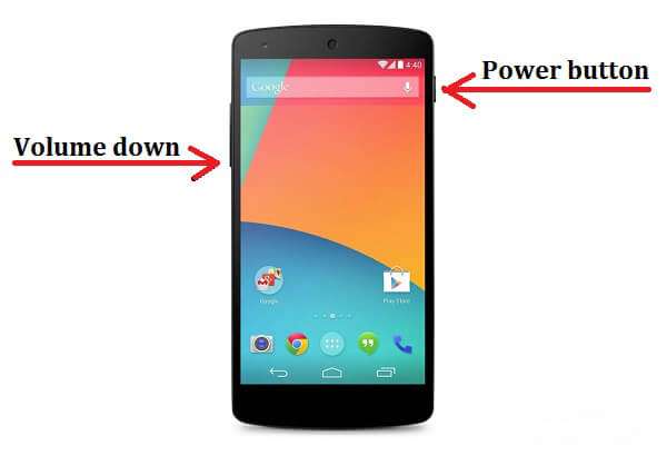 Google Nexus'ta Ekran Görüntüsü Alın