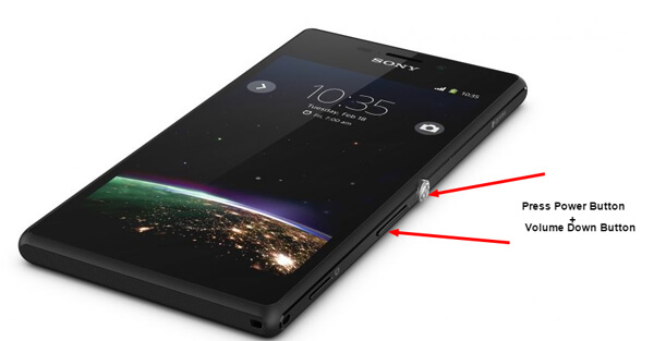 Сделайте снимок экрана на Sony Xperia