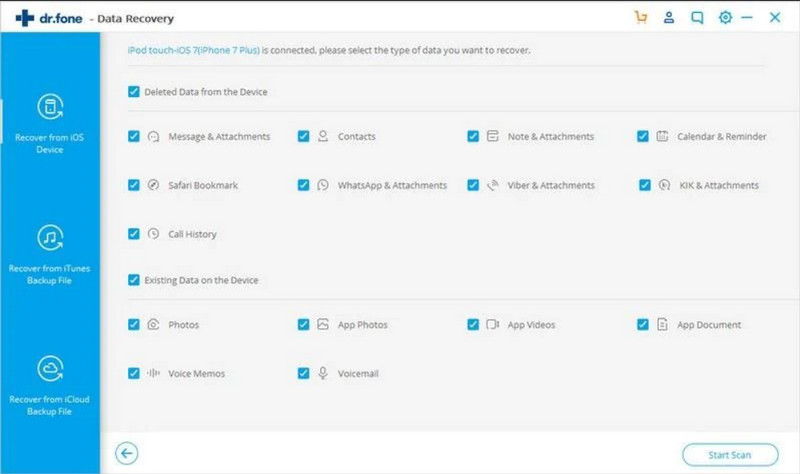 Dr.Fone Odzyskiwanie danych iPhone'a