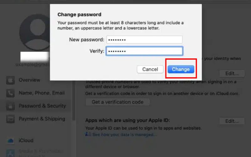 Click Change Button