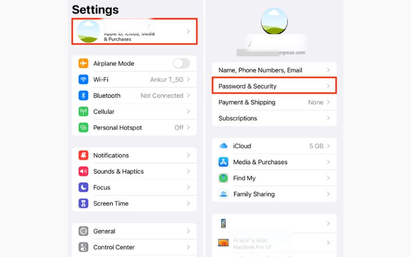 Select Password And Security
