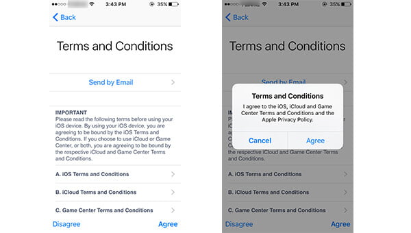 Controlla l'ID Apple Nota importante per creare un account iCloud