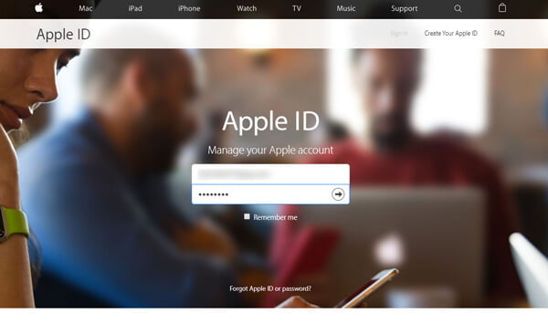Введите Apple ID и пароль