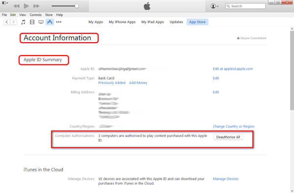 Deauthorize All Computers for iTunes