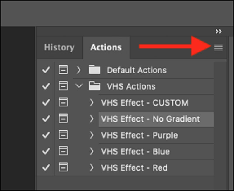 Installera Photoshop Actions Load