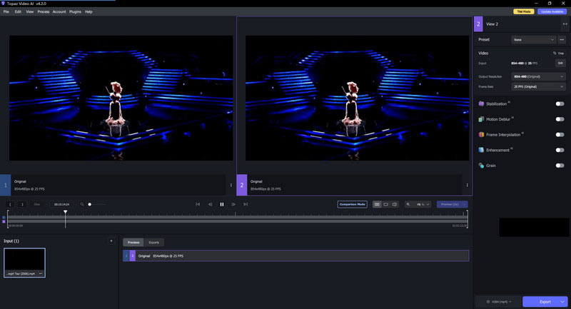 Topaz Video AI-interface