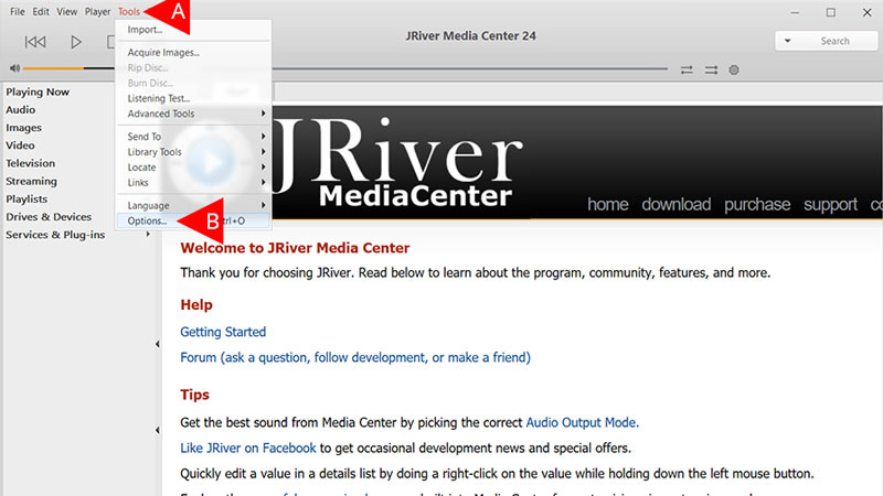 JRiver Medya Merkezi