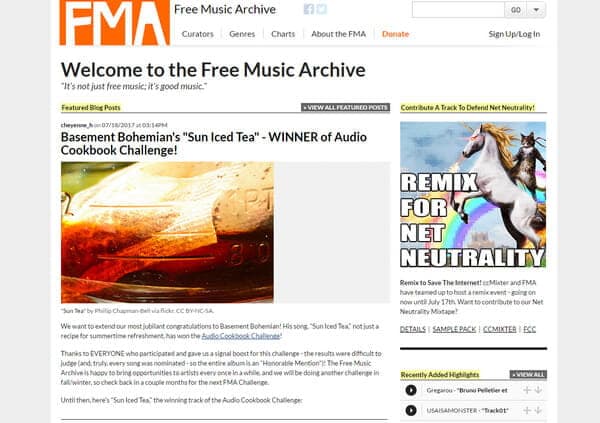 Archivio musicale gratuito