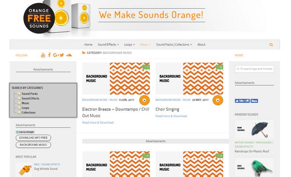 orangefreesounds category music background