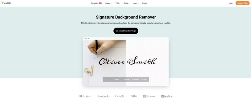 Flexclip Signature Background Remover
