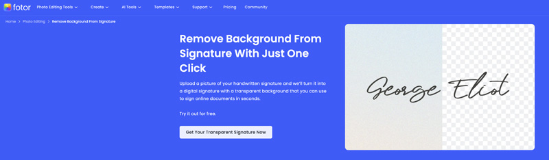 Fotor Remove Background From Signature Online