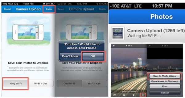 Maak een back-up van iPhone-foto's naar Dropbox